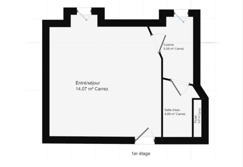 Appartement - 25 m² - 1 pièce