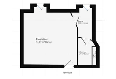 Appartement - 25 m² - 1 pièce