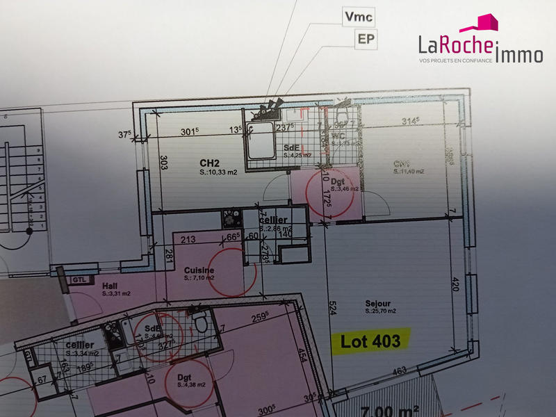 Appartement - 71 m² - 3 pièces