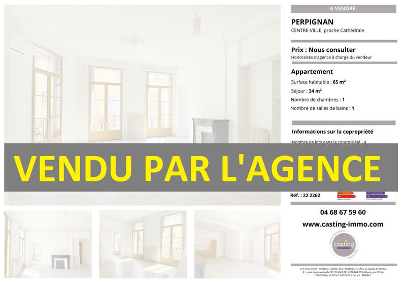 Appartement - 65 m² - 2 pièces