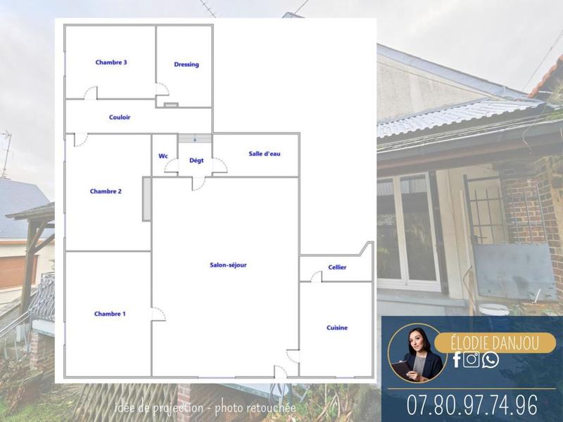 Maison - 88 m² - 4 pièces