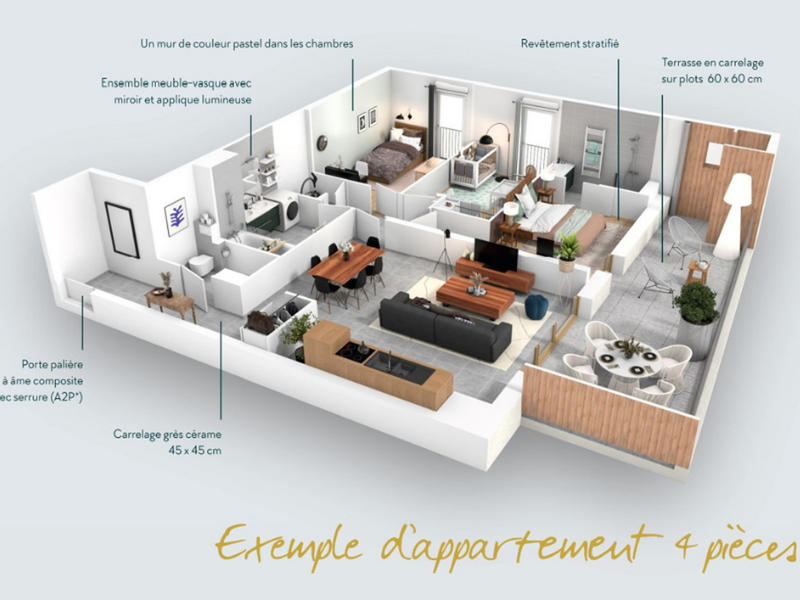 Appartement - 84 m² - 4 pièces