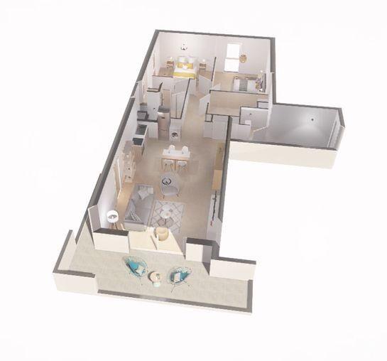 Appartement - 85 m² - 3 pièces