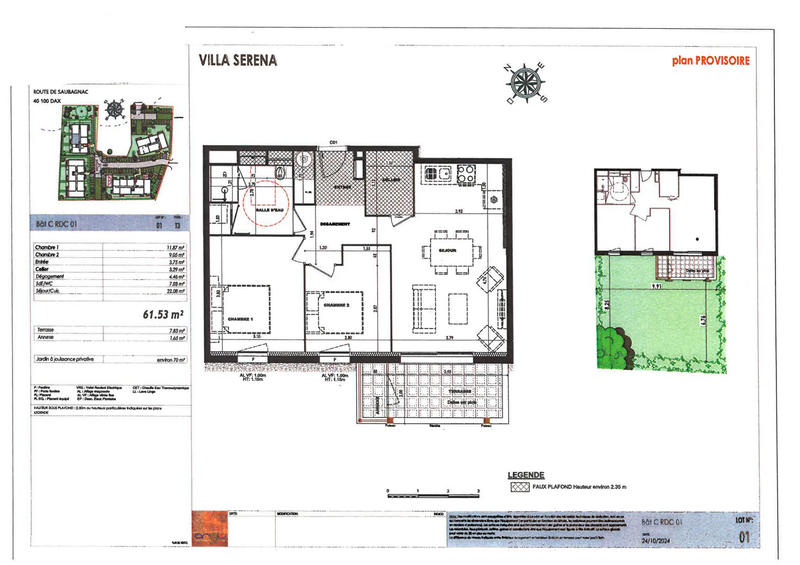 Appartement - 62 m² - 3 pièces