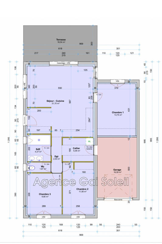 Villa - 80 m² - 4 pièces