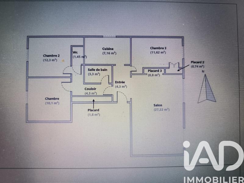 Appartement - 85 m² - 5 pièces