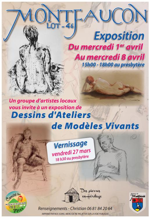 Exposition de dessins d'ateliers de modèles vivants