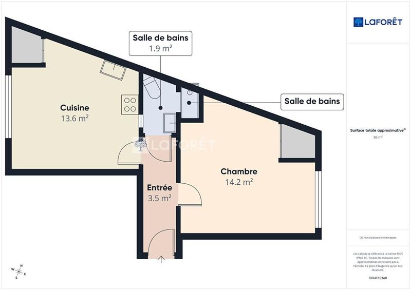 Appartement - 33 m² - 2 pièces