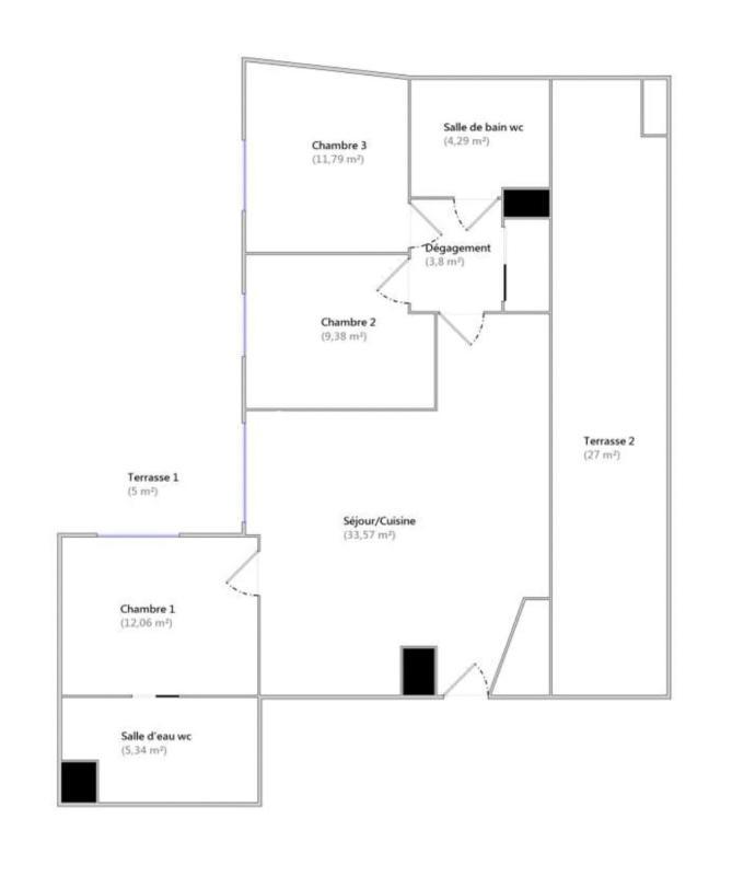 Appartement - 80 m² - 4 pièces