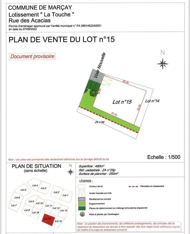 Terrain - 490 m²