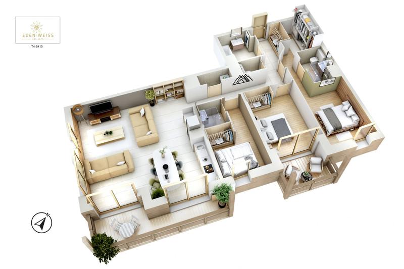 Appartement - 111 m² - 4 pièces