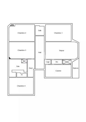 Appartement - 110 m² - 5 pièces