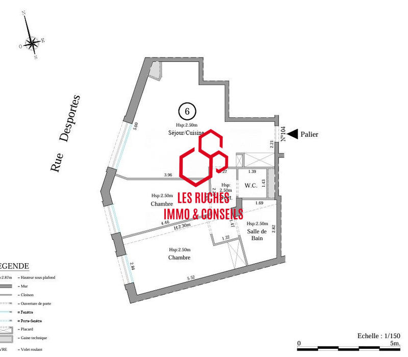 Appartement - 64 m² - 3 pièces