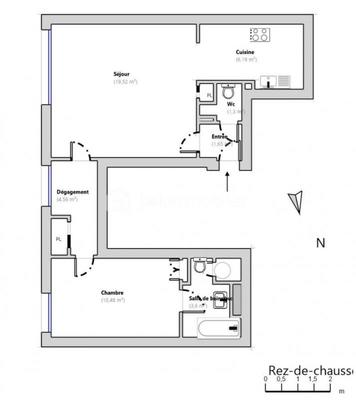 Appartement - 47 m² - 2 pièces