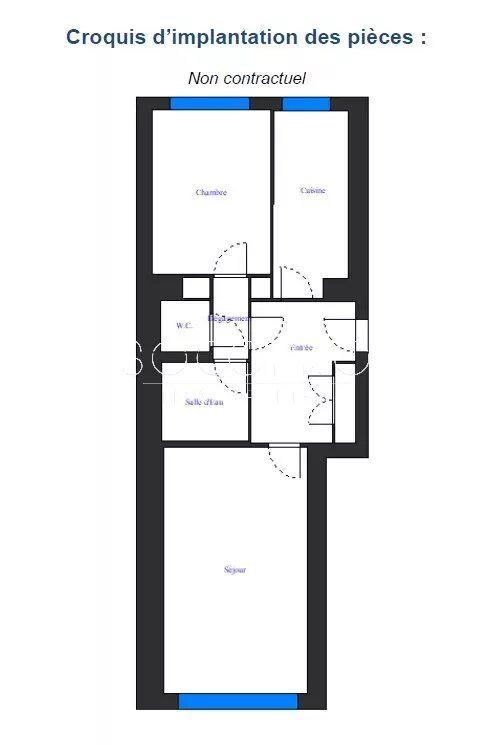 Appartement - 61 m² - 2 pièces
