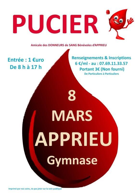 Pucier de l'amicale du don du sang d'apprieu