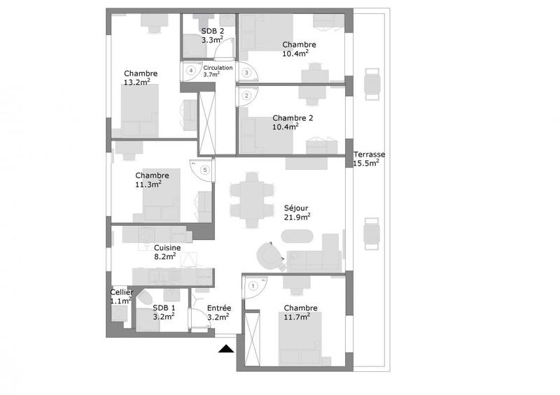 Appartement - 102 m²