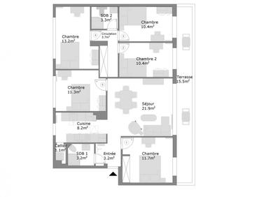 Appartement - 102 m²