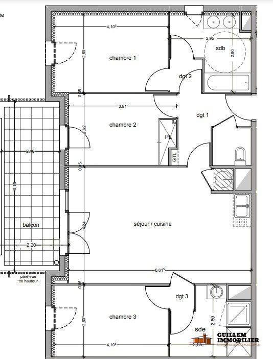 Appartement - 81 m² - 4 pièces
