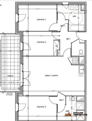 Appartement - 81 m² - 4 pièces
