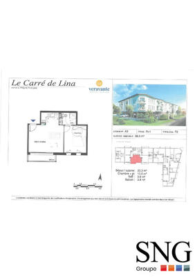 Appartement - 39 m² - 2 pièces