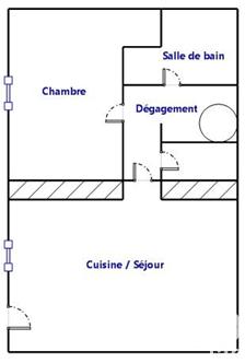 Appartement - 44 m² - 2 pièces
