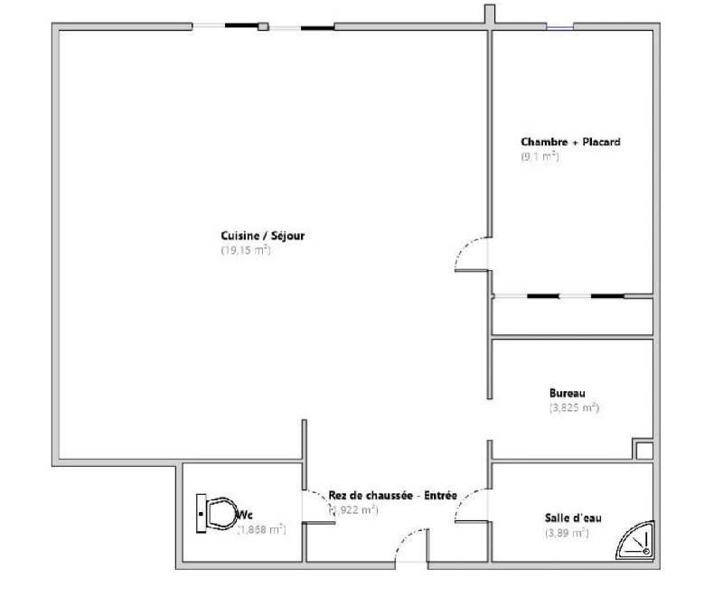 Appartement - 40 m² - 2 pièces