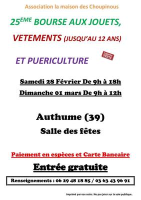 25ème bourse aux jouets vêtements et puériculture