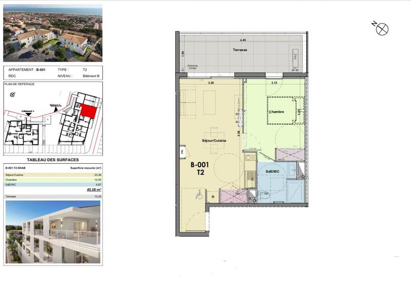 Appartement - 38 m² - 2 pièces