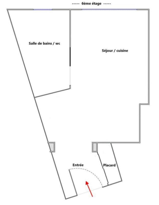 Appartement - 22 m² - 1 pièce