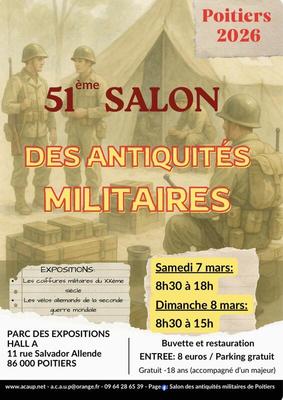 51ème salon des antiquités militaires de poitiers