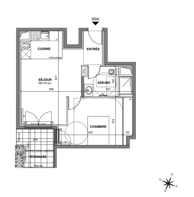 Appartement - 43 m² - 2 pièces