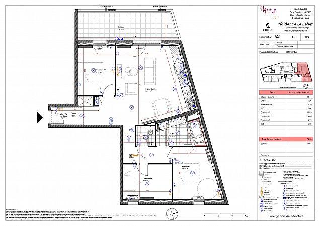 Appartement - 67 m² - 3 pièces