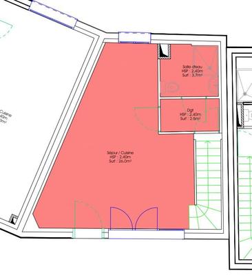 Maison - 66 m² - 3 pièces