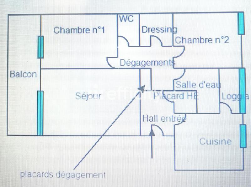 Appartement - 64 m² - 3 pièces
