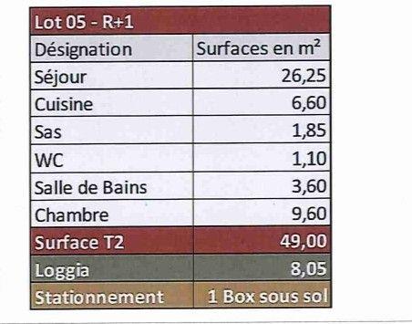 Appartement - 49 m² - 2 pièces