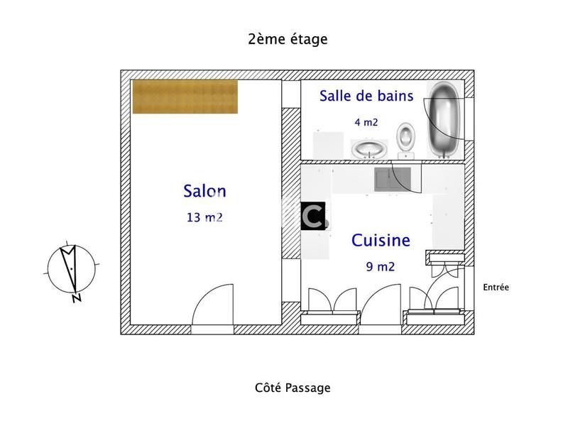 Appartement - 38 m² - 3 pièces