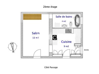 Appartement - 38 m² - 3 pièces