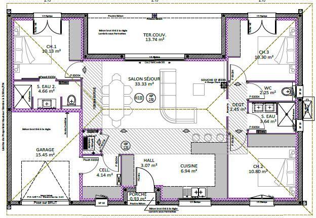 Maison - 92 m² - 4 pièces