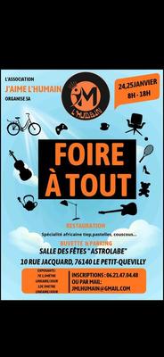 Foire à tout de l'association j'aime l'humain