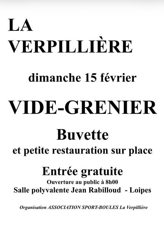 Vide grenier de l'association sportive bouliste