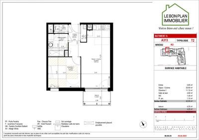Appartement - 42 m² - 2 pièces