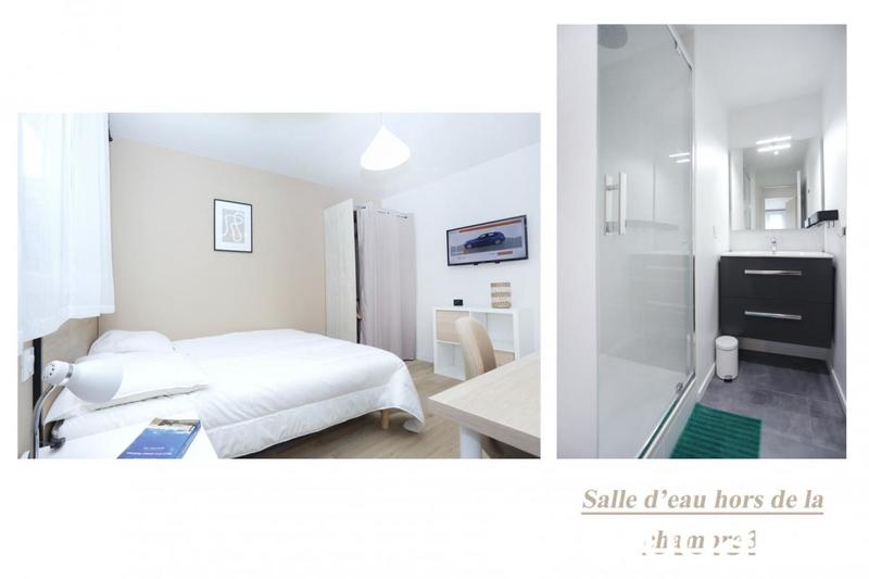 Chambre - 12 m² - 1 pièce