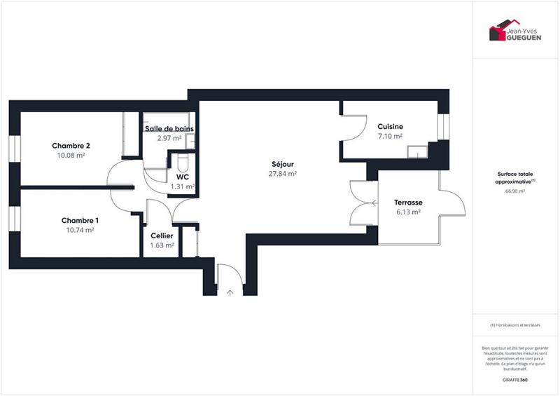 Appartement - 66 m² - 3 pièces