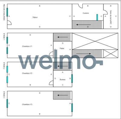 Maison de ville - 91 m² - 4 pièces