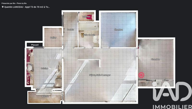 Appartement - 70 m² - 3 pièces