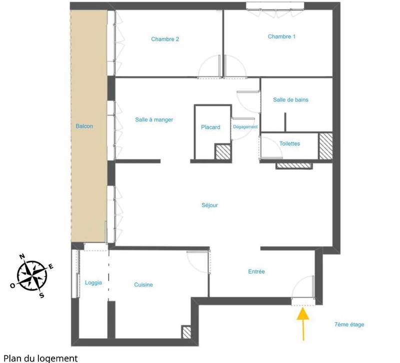 Appartement - 100 m² - 4 pièces