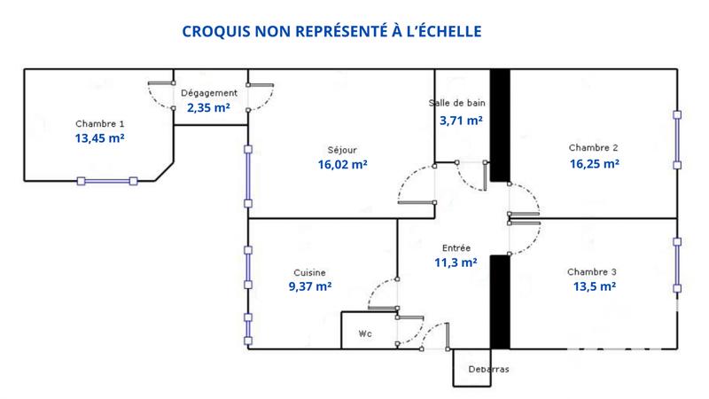 Appartement - 88 m² - 4 pièces