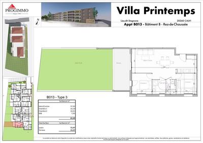 Appartement - 66 m² - 3 pièces