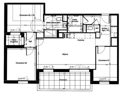 Appartement - 84 m² - 4 pièces